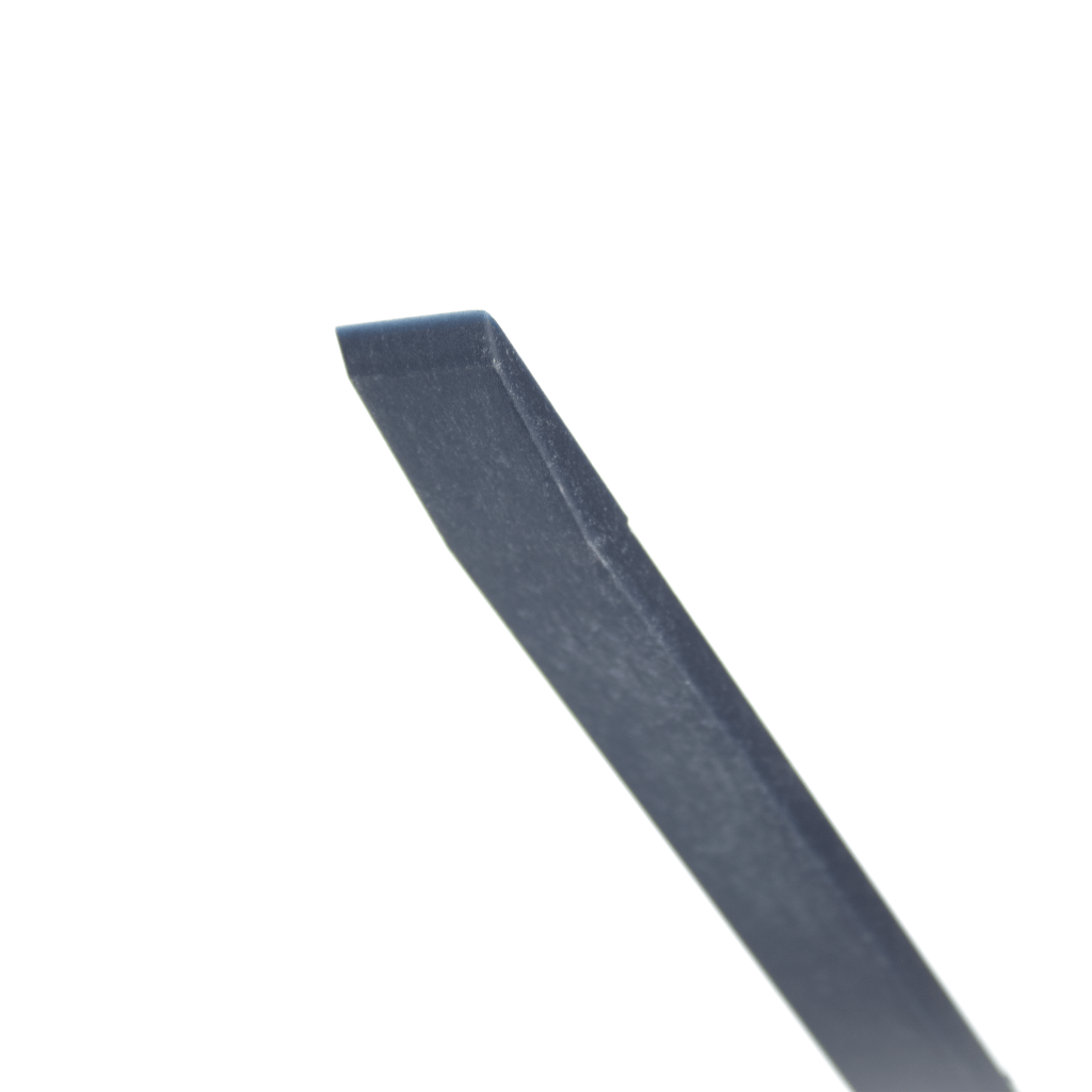 Close-up angle view of blue scraper P-4-GN